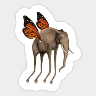 When Elephants Fly Sticker